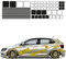 1A Style Sticker Auto Aufkleber Set 63 Teilig Autodekor KFZ Seitenaufkleber Tuningset Camper Wohnwagen Premiumfolie (Gold-Metallic)