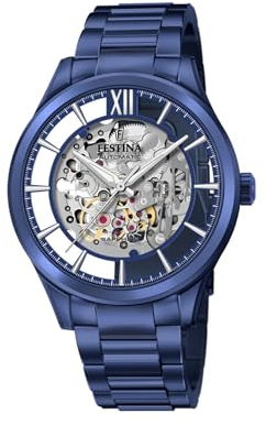 Festina Herren Analog Automatik Uhr mit Edelstahl Armband F20631/1