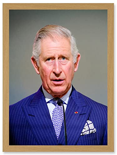 Artery8 King Charles III Third of England Scotland United Kingdom Speech Photo Artwork Framed Wall Art Print A4