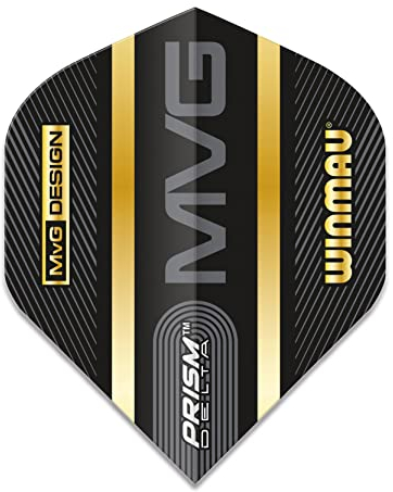 WINMAU Prism Delta Michael Van Gerwen MvG Trilogy Extra Dicke Dart-Flüge - 1 Satz pro Packung (insgesamt 3 Flüge)