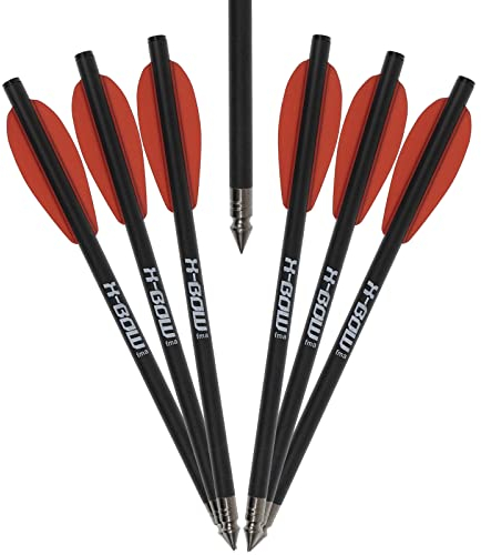 X-Bow FMA Bolzen - 6,5 Zoll - Carbon - 6er Pack; für unterschiedliche Ansprüche und Einsatzzwecke konzipiert und ideal geeignet für alle Pistolenarmbrüste (Bodkin (Rot))
