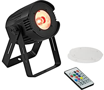 EUROLITE LED PST-40 QCL Spot | Faretto LED con mix di colori RGBW, telecomando IR e 2 filtri antigelo