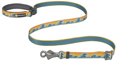 RUFFWEAR Crag EX Dog Lead, Extendable Premium Dog Leash, Comfortable Hand Held or Waist Worn Options, Lightweight & Portable with Integrated Reflectivity, Pet Accessories for Dog Walks, Rising Wave