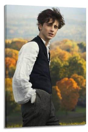 klouds Timothée Poster, Chalamet, dekoratives Gemälde, Leinwand, Schlafzimmer, Kunst, Wohnzimmerdekoration, modernes ästhetisches Poster, 20 x 30 cm, Rahmenstil
