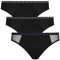 Dim Menstrual Algodón Orgánico Flujo Medio Protect X3 Ropa Interior, Negro, M (Pack de 3) para Mujer