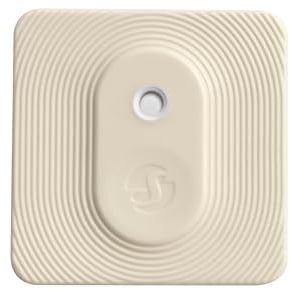 Shelly Blu H&T Ivory | Bluetooth-gesteuerter Temperatur- und Luftfeuchtigkeitssensor | Spritzwassergeschützter und Staubdichter | Schutzklasse IP54 | iOS-Android-App | Verschlüsselung