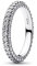 TOFBS Luxuriöser Rundherum Pavé Zirkonia Ring Sterling Silber S925 Ewigkeitsring Schmuckstück Damenring Glänzender Kristallbesetzter Schmuck