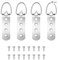 Giantree Ganci resistenti per foto con anello a D con viti, 4 pezzi, resistenti, extra large, con 16 viti per specchi, orologi, decorazioni, dipinti, cornici artistiche