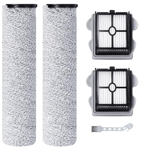 Fixbetter Zubehörset für roborock Dyad Air Nass Trockensauger Kabelloser Staubsauger Ersatzteile, 2 Bürstenrolle + 2 Filter + 1 Reinigungsbürste