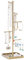 Lolalet Porte Colliers Compact, Présentoir Bijoux en Forme T à Ranger Les Colliers Bracelets Boucles d’Oreille, avec Un Plateau, pour Les Filles -Or