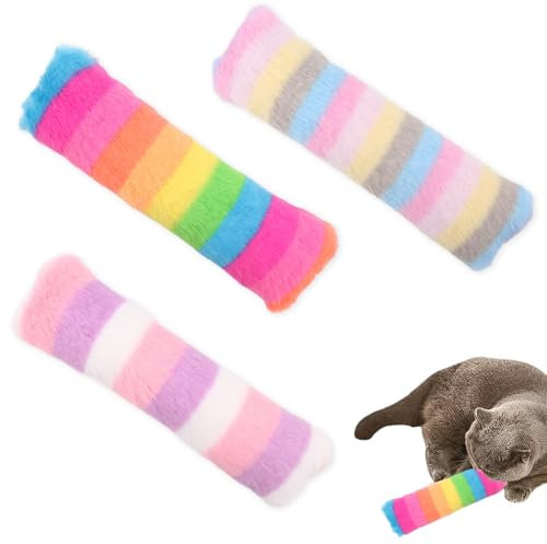 GXGM 3 Pezzi Giochi Per Gatti Con Erba Gatta - Peluche e Cuscino Auto-Occupazione Catnip Toy - Cat Toys