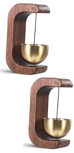 OSALADI 2pcs Shopkeeper Wooden Doorbell Chime Elegant Bell for Entry for Retail Restaurants and Home Decor Easy to Use and Design