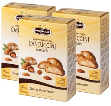 Pan Ducale - Cantuccini with Almonds - Traditional Italian crunchy biscuits - 3 x 200 g