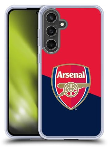 Head Case Designs Offizielle Arsenal FC Logo Blau Und Rot Wappen 2 Gelhülle [Militärischer Schutzgrad] Kompatibel Mit Samsung Galaxy S24 FE Und Kompatibel Mit MagSafe