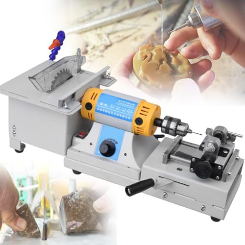 RETRIN 750w Jewellery Lapidary Saw Gemstone Gem Jade Cutting Machine With Polishing Accessories,for DIY Processing of Amber Beeswax/Jade Jadeite Agate/Turquoise,Etc