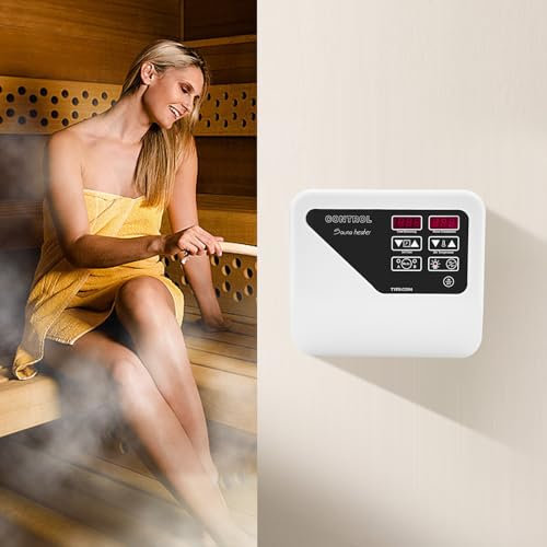 vinnyooc 3 – 9 kW Sauna-Steuerung, Wandmontage, digitaler Controller für Sauna, externer Sauna-Controller, Temperatur 40 – 105 °C, für Wohnhäuser, Spas