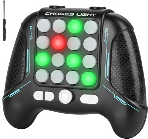 Ainiv Fast Push Game Fidget Toys Handle, 5 Modalità Aggiornamento Flash Quick Press Games Pro per Bambini, Console Portatile Educativa Gamepad Giocattoli per Bambini di 6 7 8 9 Anni, Nero