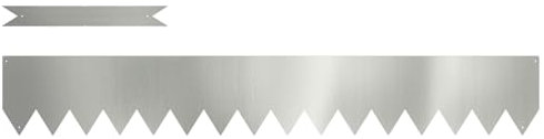 vidaXL Bordure de Jardin en Acier galvanisé Design Zigzag sans Entretien Barrière extérieure 100 x 0.5 15 cm Ensemble de 20 Bordure paysagère métallique Résistant à l'abrasion Flexible