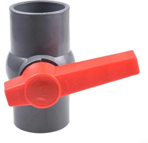 Vanne à bille en PVC pour tuyau d'alimentation en eau, douille coulissante pour applications de 20 mm, 25 mm, 32 mm, 40 mm, 50 mm (50 mm)