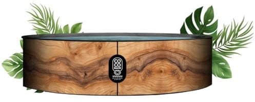 Coco Bain Pool Aruba – Piscina fuera del suelo 250 cm de diámetro – 2700 litros – Imitación de madera auténtica