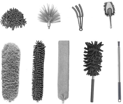 Feather Duster Extendable FElectrostatic Feather Duster Retractable Dust Remover Blanket Extended Brus Sets Cleaning Tools(Type5)