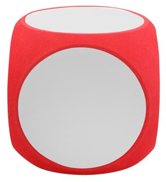 ifundom Dadi di Spugna Giganti 10 Cm Rossi Cancellabili a Secco Riutilizzabili per Giochi Didattici e Feste in Famiglia Accessori per Gioco da Tavolo