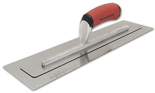 Truelle de lissage Marshalltown PermaFlex à lame très flexible, truelle légère en acier inoxydable, idéale pour les plaquistes et les plâtriers, dimensions de la truelle : 457x110 mm ,, argent