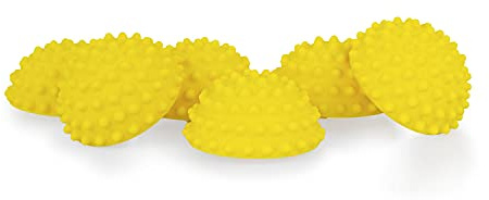 6 x TheraPIE Balance Igel MINI sehr fest | Durchmesser: 9 cm | Gymnastik Igel | Igelball | Kleiner Balance Igel (Gelb)