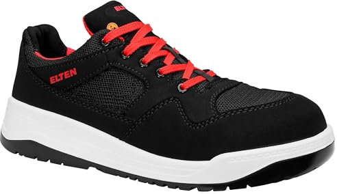 ELTEN Sicherheitsschuhe Lakers Black Low ESD S1PS, Damen und Herren, Textil, Kunststoffkappe (Leichter als Stahlkappe), leicht, sportlich 35, Schwarz