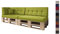 sunnypillow Palettenkissen Kaltschaum Palettenauflage Palettenpolster Palettensofa Sitzkissen Rückenlehne gesteppt 6er Set Lime