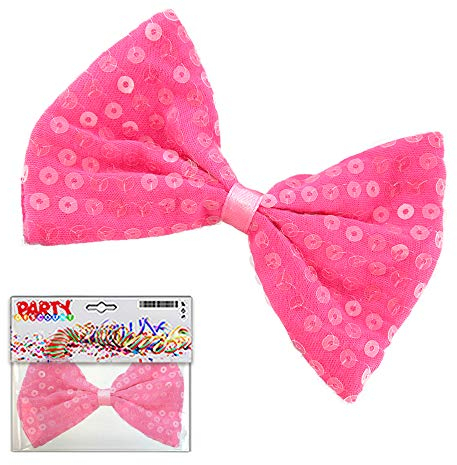 PARTY DISCOUNT Fliege Pailletten, rosa