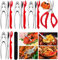 Lot de 14 crackers et outils pour fruits de mer comprenant 4 crackers à pattes de crabe, 4 couteaux à coquille de homard, 4 fourchettes, pics à crabe, 1 paire de ciseaux à fruits de mer et un sac de