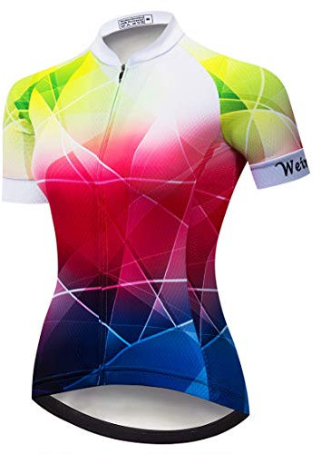 Radtrikot Damen Radtrikot Zip Shirts Kurzarm MTB Tops Rennrad Bekleidung Sommer Rennrad Bluse für Damen Damen Quick Dry rot lila Größe XXXL