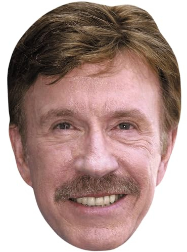 Chuck Norris (Smile) Maske aus Karton