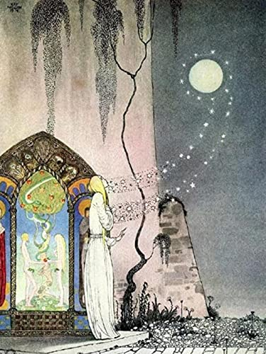 CloudShang Kay Nielsen Bild Vintage Mode Märchen Illustration Poster Anime Leinwand Gemäldedrucke Kay Nielsen Wand Bilder Bild Kinderzimmer Kinderzimmer Wand Dekor G15153