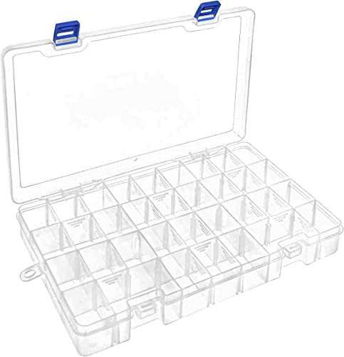 DIFIT Sortierboxen Plastik Aufbewahrungsbox Fächer Sortierkasten Kleinteilebox Für Kleinteile,Perlen,Schmuck,34 Fäche X 2 Stück