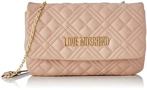 Love Moschino Borsa Soft Pu Nude, BORSA A SPALLA Donna, Rosa Carne, 14x22x5