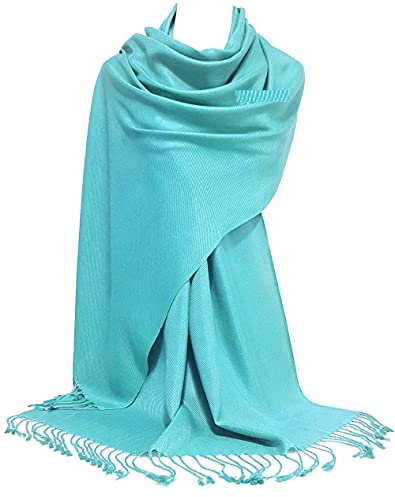 GFM® Schal im Pashmina-Stil, für alle Jahreszeiten, weich, B9, B9-hltx-light türkis, 42