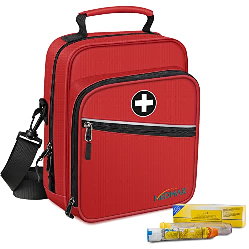MEDMAX Medikament Tasche, Insulin Kühltasche EpiPen Isolierte Tragetasche, Große Kapazität Notfalltasche für Diabetes-Zubehör, Asthma-Inhalator, Anti-Histamin, Auvi-Q, Allergy Medicine Essentials