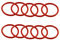 MACHSWON Lot de 30 joints toriques en silicone 60 mm de diamètre extérieur 57 mm de diamètre intérieur 1,5 mm de largeur Rouge