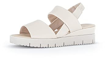 Gabor Damen Riemchensandalen, Frauen Sandalen,Best Fitting,Freizeitschuhe,offene Schuhe,Strandschuhe,Sandaletten,bequem,Panna,42 EU / 8 UK