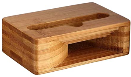 Operitacx Handyständer Aus Holz Mit Lautsprecherfunktion – Mobiler Telefonhalter Für Schreibtisch Retro Bambus Design Zur Klangverstärkung Und Optimalen Videoerlebnis
