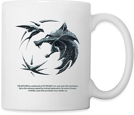Spreadshirt The Witcher Geralt, Ciri Und Yennefer Tasse, One size, Weiß