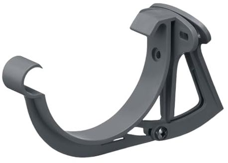 INEFA Stirnbretthalter justierbar für Dachrinne halbrund, PVC NW100 / 100mm, Anthrazit Dachrinnenhalter Dachrinnenzubehör, Made in Germany