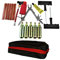 3GO MOTORBIKE TUBELESS TYRE PUNTRURE REPAIR TOOL KIT Emergency Motorcycle Scooter Car Van ATV Tubeless Tire Fixing Toll with 5 Strips