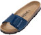 Palado Pantoletten Damen Malta EGS Matt – bequeme Sandalen Made in Spain - Hausschuhe mit dämpfendem Kork-Fußbett - modische Sommerschuhe Dunkelblau UK3,5 - EU36