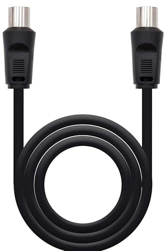 Levitantes Cable Antena TV 75 Ohm, macho a macho, 1.8 m, ideal para mejorar la señal de televisión y conexión de dispositivos de TV.