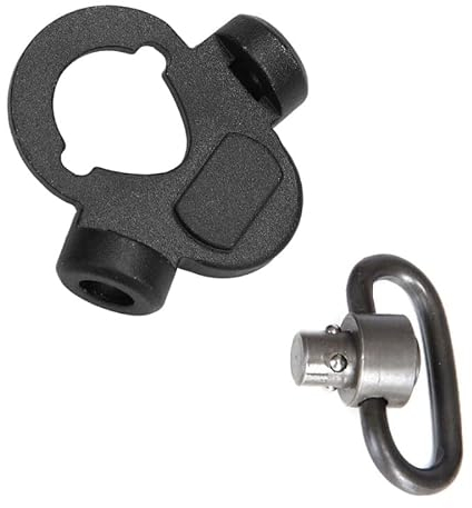 Sling Adapter GBB m4, m16, Softair aeg-Gewehr Gun Sling-Adapter Metall qd Halterung Quick Swivel Aluminium Alloy qd dual Side flip (Sling schwarz dual)