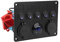 Ein/Aus-Schalttafel, 12–24 V, Universell, mit Hintergrundbeleuchtung, Zwei USB-Anschlüsse, 5-fach, Wasserdichter Wippschalter für Boot, Marine, Wohnmobil, Anhänger, LKW (Grün)
