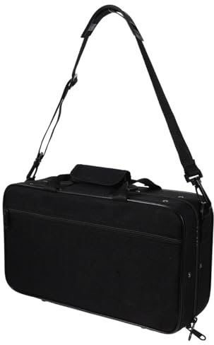 FOMIYES Clarinet Storage Bag Canvas Case with Handle Wear Resistant Black Clarinet Carrying Case for Travel and Protection 14.17X7.87X4.13In Compact Music Instrument Bag